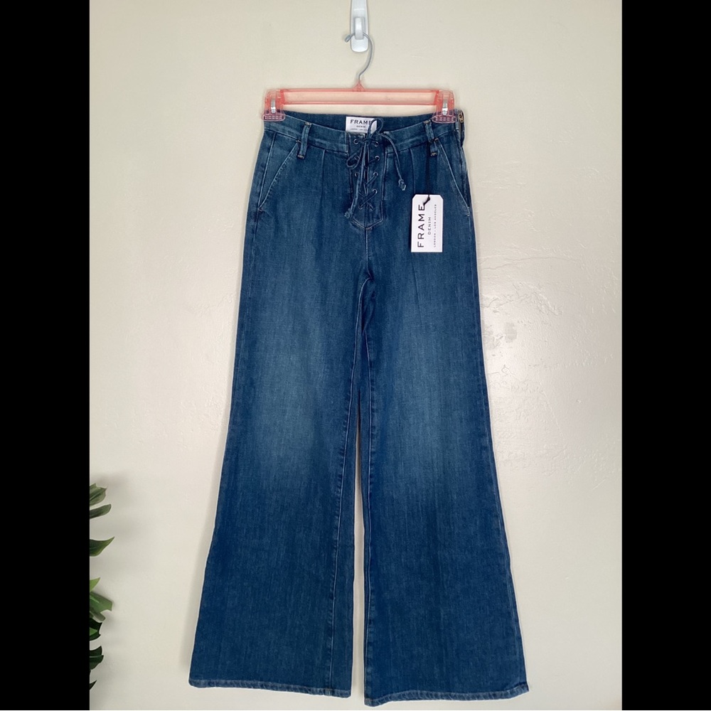 NWT Frame Denim Le Capri Lace Up Size 27 in Shade: Stanley 👖